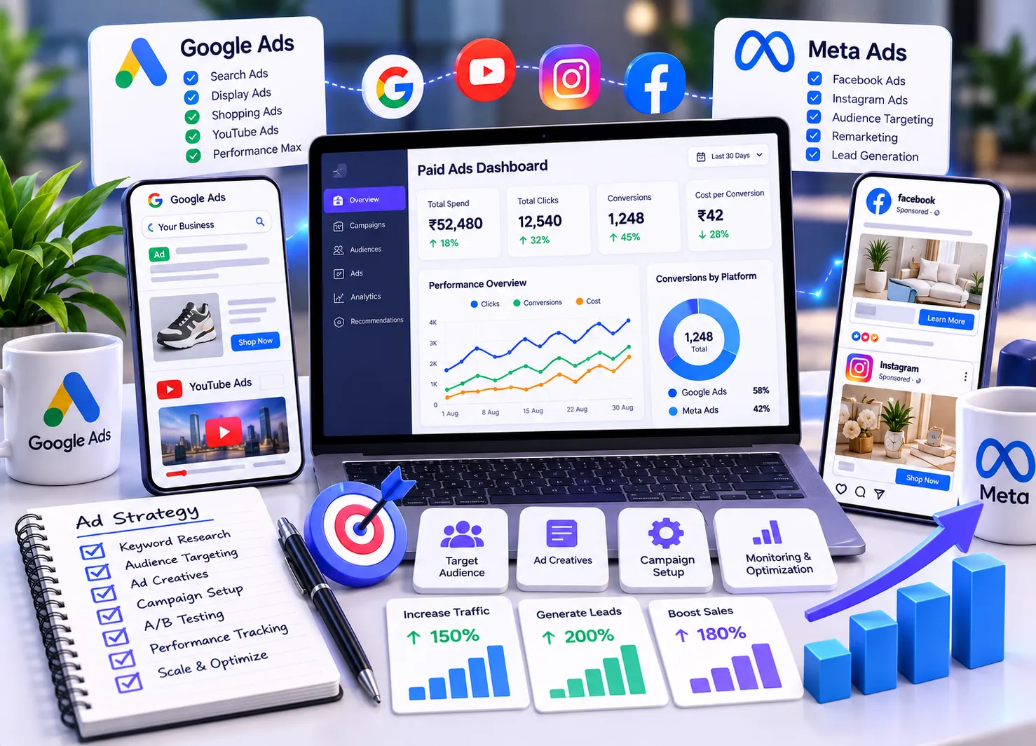 Paid Ads Management (Google & Meta)